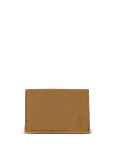 Saint Laurent Leather Wallet In Brown