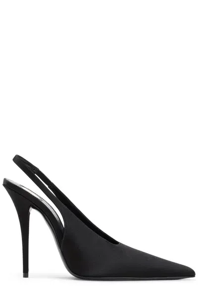 Saint Laurent Aint Laurent Chica Slingback Pumps In Black