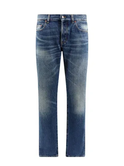 Saint Laurent Slim Fit Denim Jeans In Blue