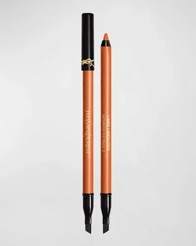 Saint Laurent Lines Liberated Dual-ended Waterproof Eyeliner In 12 Obsessive Tangerine