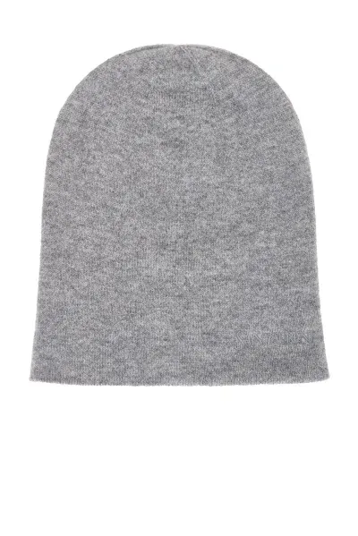 Saint Laurent Logo Beanie In Graphite