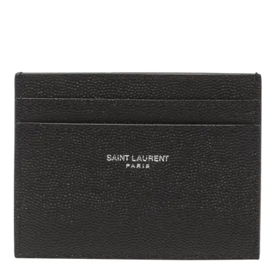 Saint Laurent Logo Cards Holder In Black