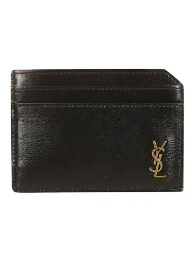 Saint Laurent Logo Classic Card Holder In Black