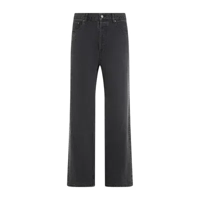 Saint Laurent Loose Straight Jeans In Black