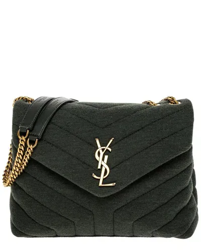 Saint Laurent Small Loulou Quilted Crossbody Bag In Green