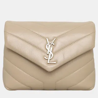 Pre-owned Saint Laurent Loulou Toy Bag In Beige