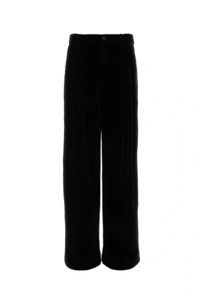 Saint Laurent Man Black Velvet Pants