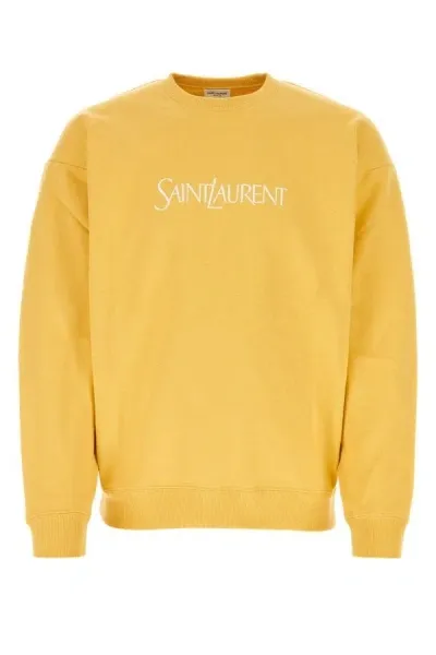 Saint Laurent Sweatshirts In Yellow