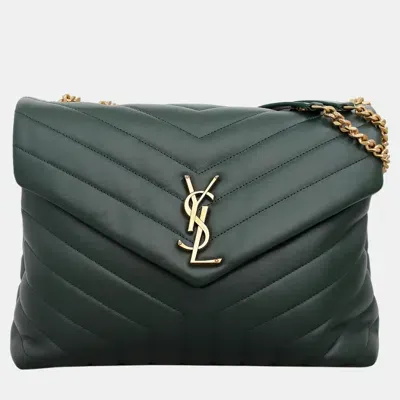 Pre-owned Saint Laurent Medium Loulou Bag In Green