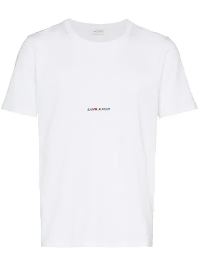 Saint Laurent T-shirt Con Logo In White