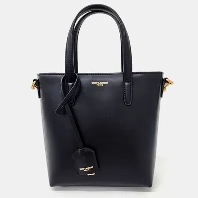 Pre-owned Saint Laurent Mini Toy Shopper Bag In Black