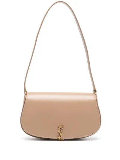 Saint Laurent Mini Voltaire Shoulder Bag In Neutrals