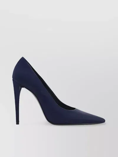 Saint Laurent Monceau 110mm Satin Pumps In Blue