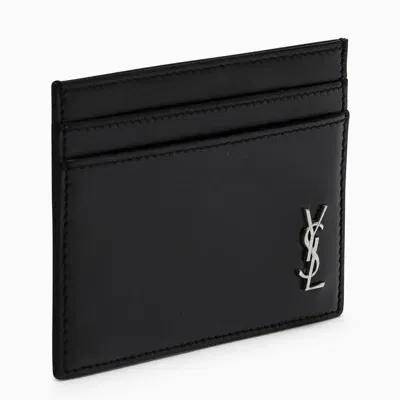 Saint Laurent Monogram Credit Card Holder In Black