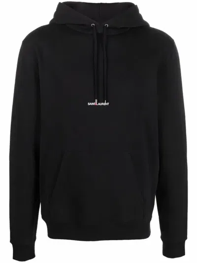 Saint Laurent Hoodie Mit Logo-print In Black