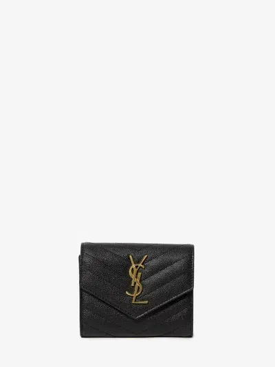 Saint Laurent Monogram Wallet In Black