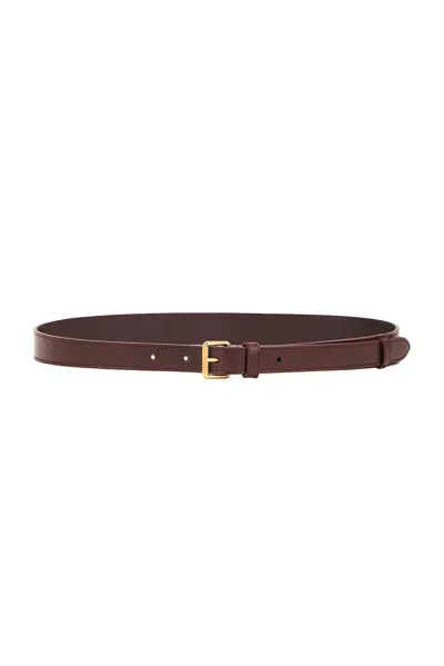 Saint Laurent Motorcycle Belt 2cm In Red Tan