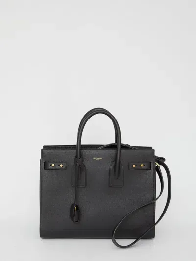 Saint Laurent Nano Soft Sac De Jour Bag In Black