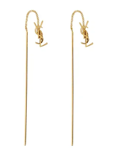 Saint Laurent Opyum Pendant Earrings In Gold