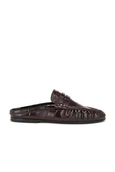 Saint Laurent Peg Loafer In Burnt Brown