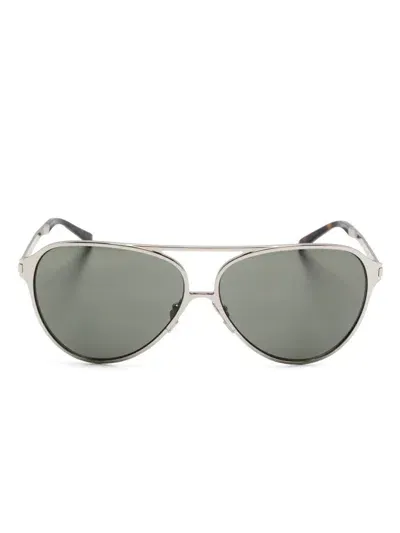 Saint Laurent Pilot-frame Sunglasses In 灰色