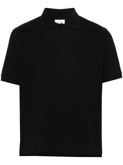 Saint Laurent Logo Embroidery  Shirt Polo Black