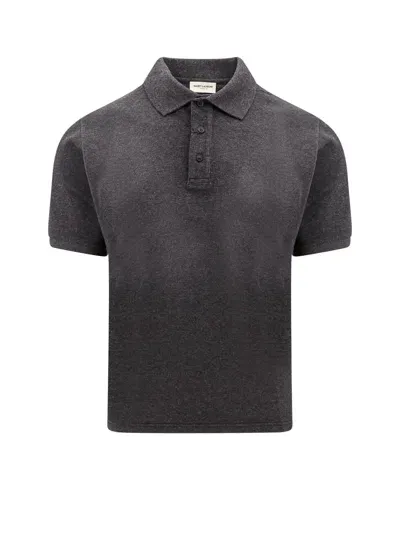 Saint Laurent Polo Shirt In Grey