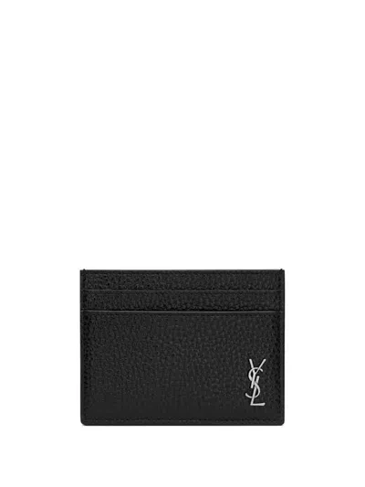 Saint Laurent "tiny Cassandre" Cardholder In Black