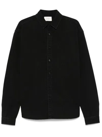 Saint Laurent Relaxed Shirt Cassandre In Black