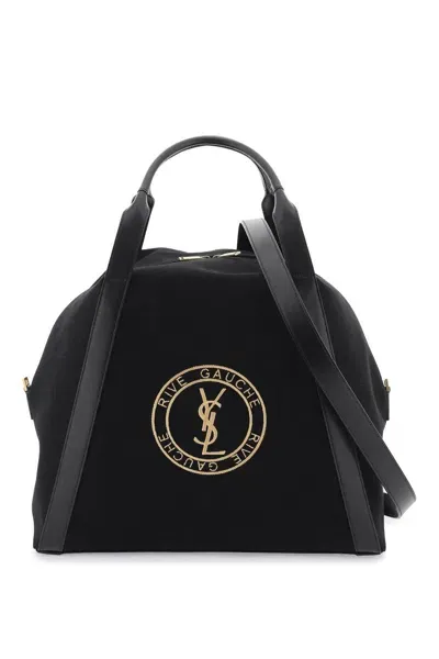 Saint Laurent Rive Gauche Bowling Tote Bag In Black