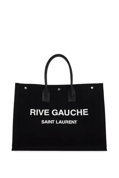 Saint Laurent Rive Gauche Tote Bag In Black