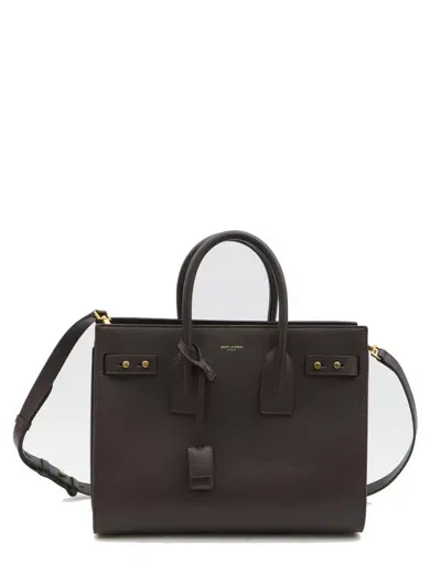 Saint Laurent Sac De Jour Small Tote Bag In Brown