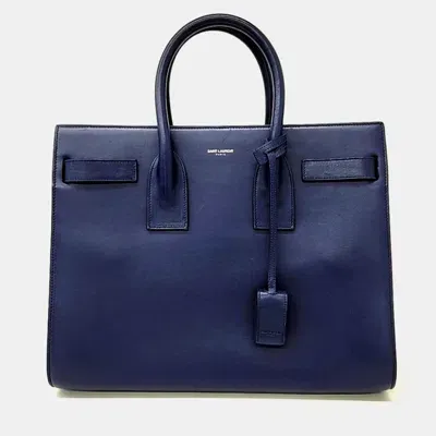 Pre-owned Saint Laurent Sac Dejour Small Bag In Blue