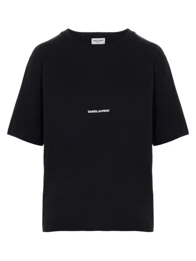 Saint Laurent ' Rive Gauche' T Shirt In Black