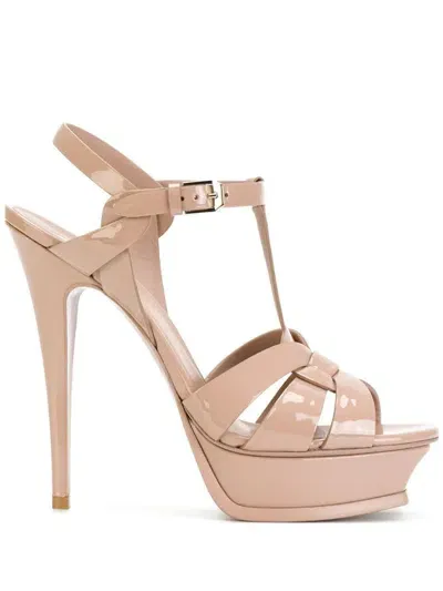 Saint Laurent Sandals In Cream