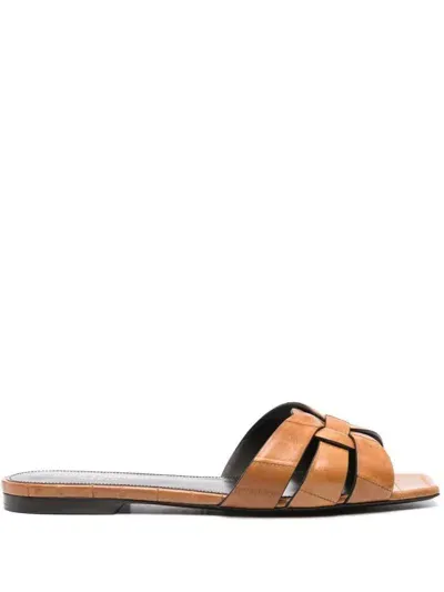 Saint Laurent Sandals In Brown