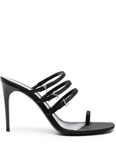 Saint Laurent Jerry Mule Sandal In Black