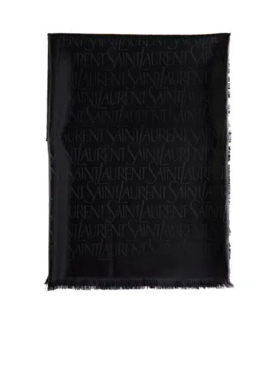 Saint Laurent Scarfs In Black