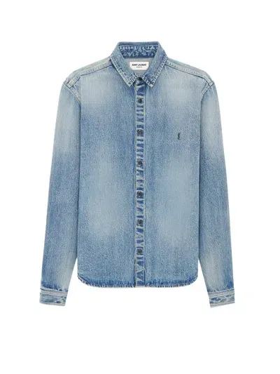 Saint Laurent Shirt In Blue