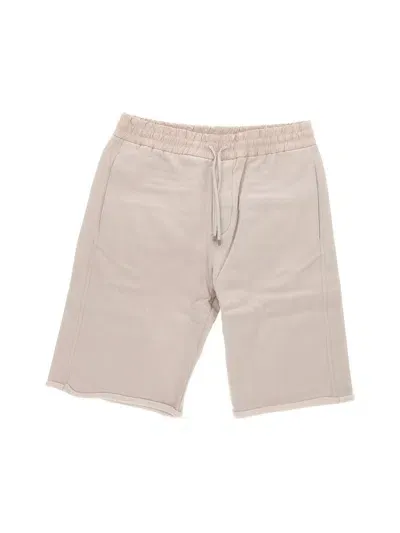 Saint Laurent Drawstring Bermuda Shorts In Beige