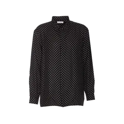 Saint Laurent Silk Shirt In Black