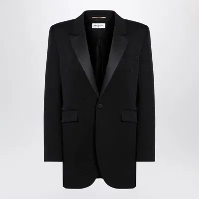 Saint Laurent Single-breasted Jacket In Black