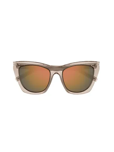 Saint Laurent Sl 214 Kate Eyewear In Nude Nude Copper