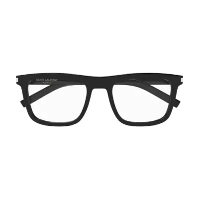 Saint Laurent Sl 547 Slim Opt Eyewear In Black Black Transpare