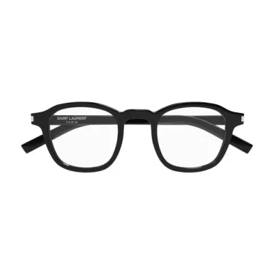 Saint Laurent Sl 549 Slim Opt Eyewear In Black Black Transpare