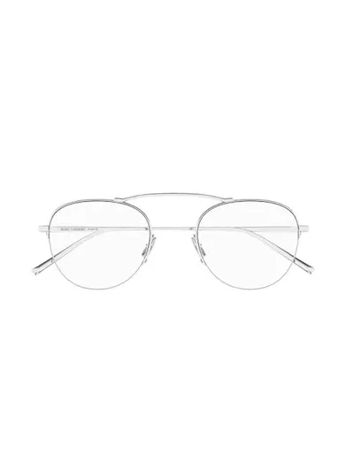 Saint Laurent Sl 576 Eyewear In Silver Silver Transpa