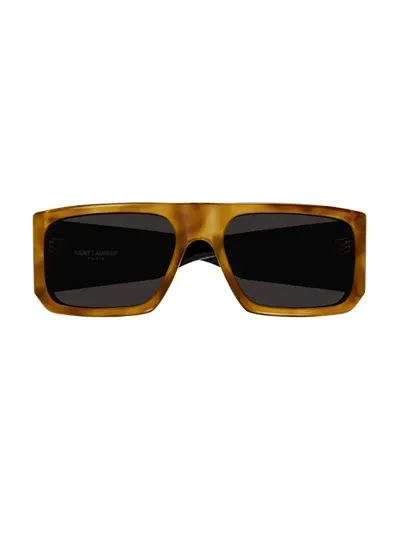 Saint Laurent Sl 635 Acetate Sunglasses In Havana Black Black