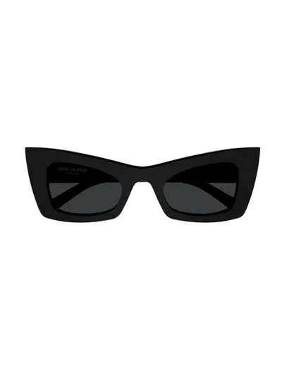 Saint Laurent Sl 702 Sunglasses In Black Black Black