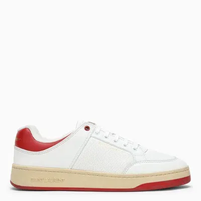 Saint Laurent Men's Sl/61 Leather Trainer Sneaker In White