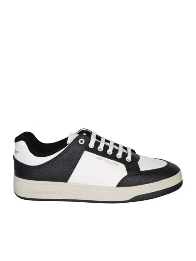 Saint Laurent Sl/91 White/black Sneakers In Black,white